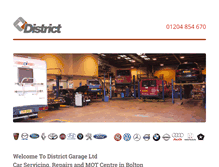 Tablet Screenshot of districtgarage.co.uk